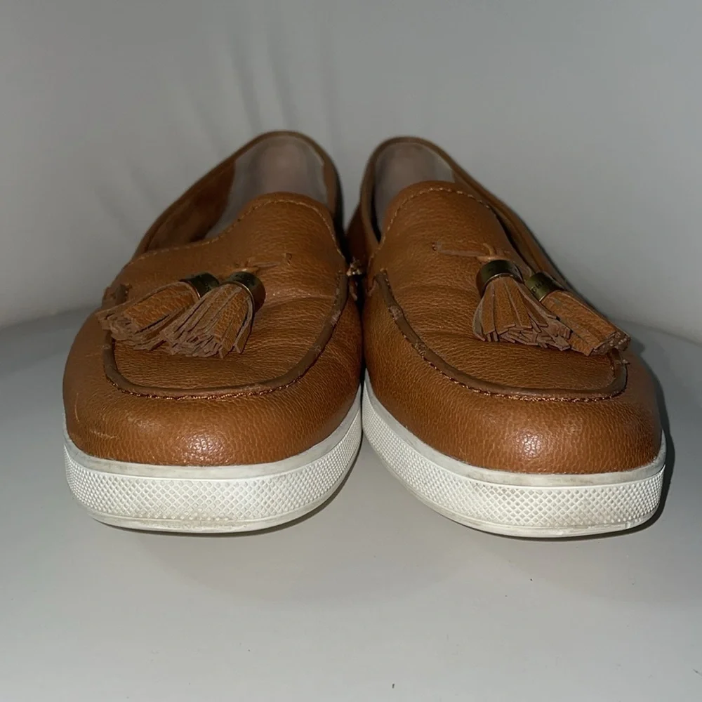 MICHAEL Michael Kors Callahan Camel Leather Tassel Moccasin Slip on Loafer‎ 8 M
